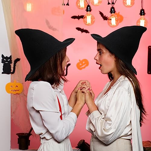 Halloween Witch Hat Knitted Witch Cap for Women - 12 Pack