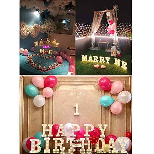 MUMUXI Marquee Light Up Letters | Large Light Up Numbers | Battery Powered and Bright with Every Letter of The Alphabet | for Wedding, Birthday, Party, Celebration, Christmas or Home Decoration (S)