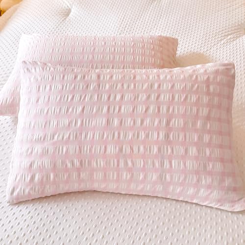 Queen Size Boho Comforter Set - Blush Pink 3-Piece Lightweight Bedding