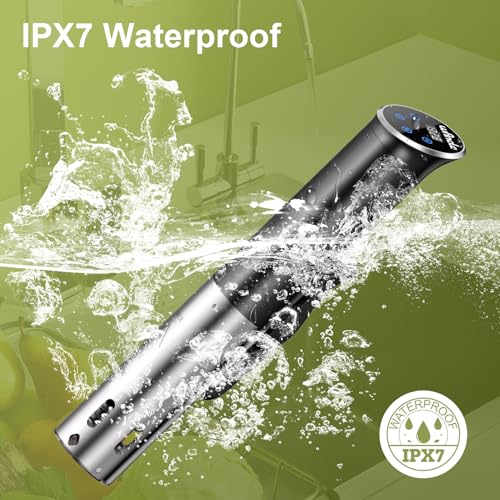 1100W Sous Vide Cooker with Precise Temperature Control IPX7 Waterproof Compact Design