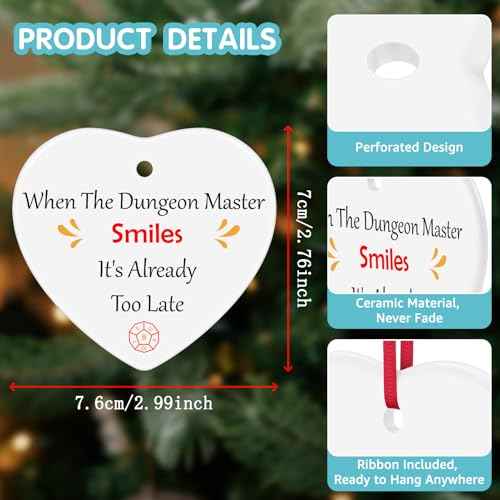 Dungeon Master Gift DND Gift When The Dungeon Master Smiles It's Already Too Late Ornament Keepsake Sign RPG Gamer Gifts DND Player Gifts Dungeon Master Fans Present