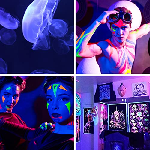 400W Outdoor Black Light Flood Light - High Power UV LED for Glow Party & Halloween - 2 Pack Variation 400