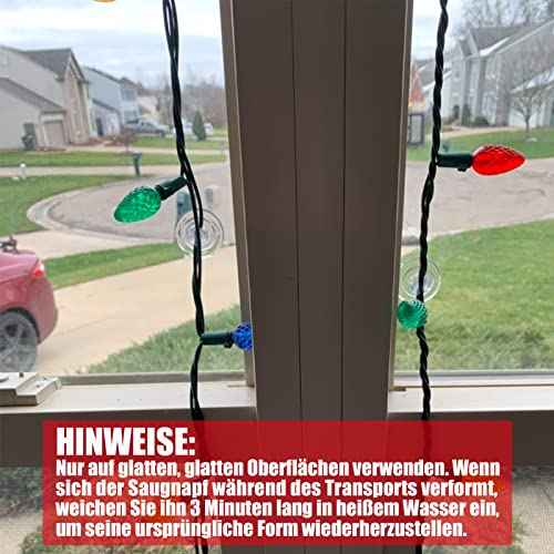 30s-Pack Mini Suction Cups for Fairy Lights, 30 mm Small Clear Suckers for Christmas Light, Light String Hooks Holders, Rope Light Caddy Window Suction Cup Clips Hang Seasonal Xmas Decorations