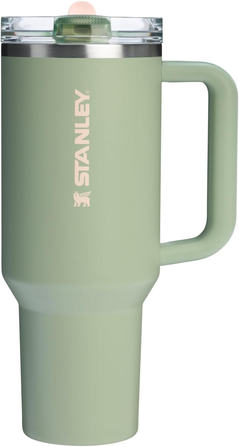 STANLEY Quencher ProTour 40 oz Tumbler - Leakproof Lid, Built-In Straw & Handle | Insulated Stainless Steel | BPA-Free | Lichen