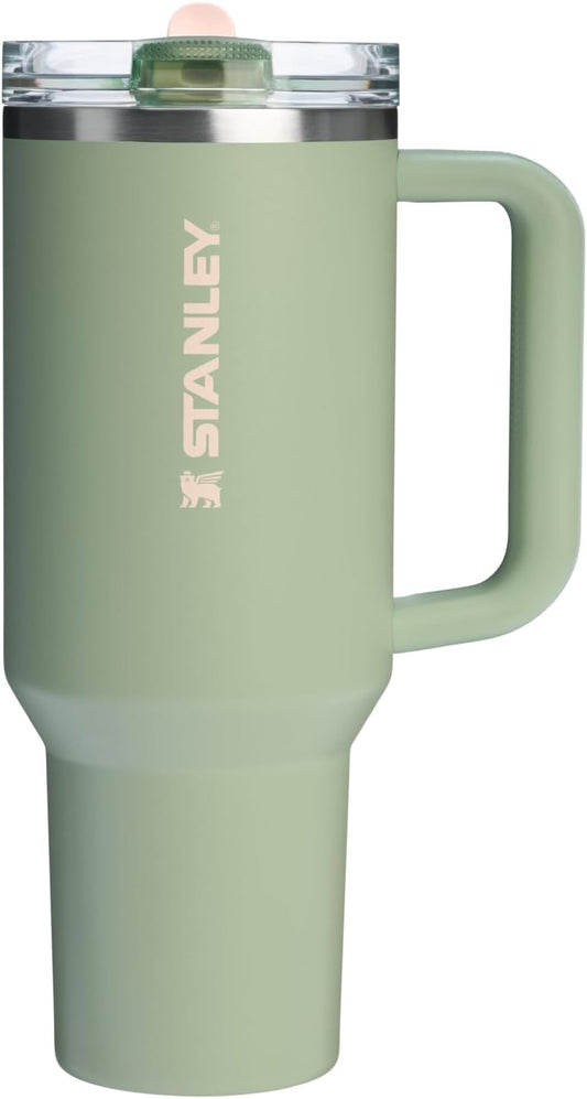 STANLEY Quencher ProTour 40 oz Tumbler - Leakproof Lid, Built-In Straw & Handle | Insulated Stainless Steel | BPA-Free | Lichen
