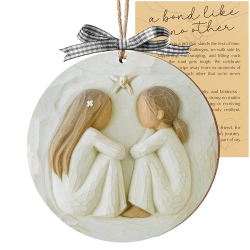 2D Flat Friendships Ornament 2025, Best Friends Christmas Ornaments for Tree Decorations, Gift for Best Friend Woman, Friendship Gifts, White Elephant Gifts for Women, Long Distance