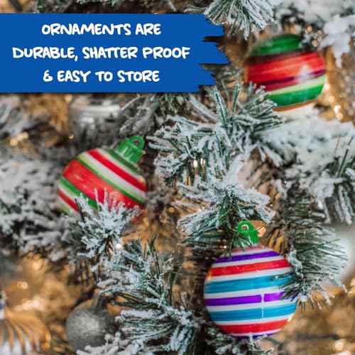Treemendous Christmas Ornament Decorating Kit & 6 Pack of Ornaments – DIY Holiday Tree Decorations