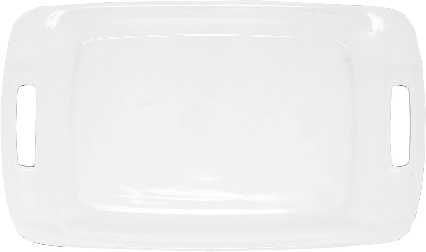 Pyrex 3qt Easy Grab Glass Baking Dish with Blue Lid | Durable & Made in USA