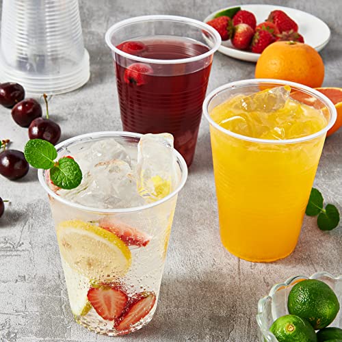 Turbo Bee 420 Pack 16oz Clear Disposable Plastic Cups,Cold/Hot