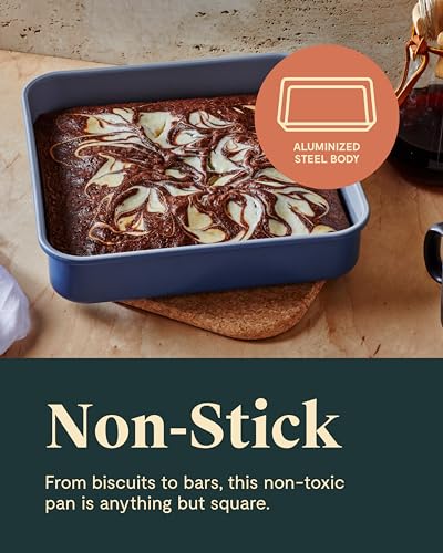 Cream 9-Inch Non-Stick Ceramic Square Baking Pan