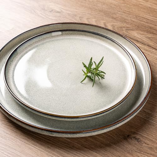 GBHOME Green Wheat Ceramic Dinnerware Set for 6 - 18 Pieces, Microwave & Dishwasher Safe