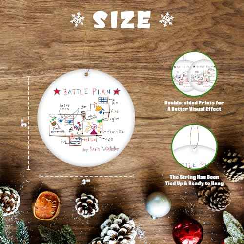 Home Alone Christmas Decorations, Funny Christmas Tree Ornaments, Home Alone Merch Gifts, Cute Holiday Wall Hanging Decor Party Supplies, White Elephant Gifts Stocking Stuffer