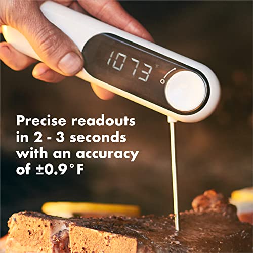 Digital Food Thermometer - Waterproof, Fast Reading, Rotating Probe, Backlit Screen - Thermocouple Model - Variation of Thermometer