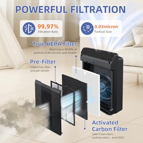 White Replacement Filter H for Winix 5500-2 & Am80 Air Purifiers - 4 Piece Set