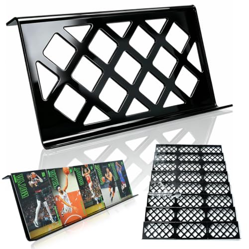 Diamond Grid 30 Modular Trade Card Risers - Black Acrylic Display Set