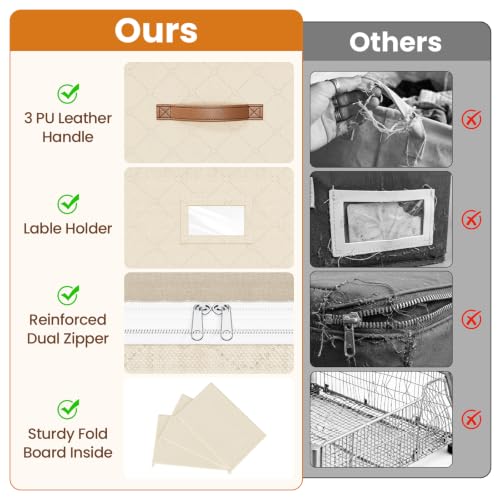 Budding Joy Beige 2-Pack 80L Under Bed Storage Bins with Wheels & Handles
