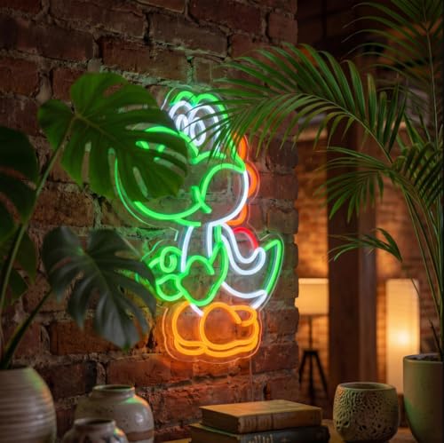 Dinosaur Neon Sign for Bedroom & Game Room - Dimmable LED Wall Decor