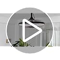 AHAWILL Black Outdoor Ceiling Fan with Lights, 6-Speed, Dimmable, Remote Control