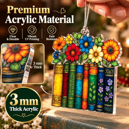 Book Lovers Gifts for Women 2026 - Christmas Ornament Bookish Readers