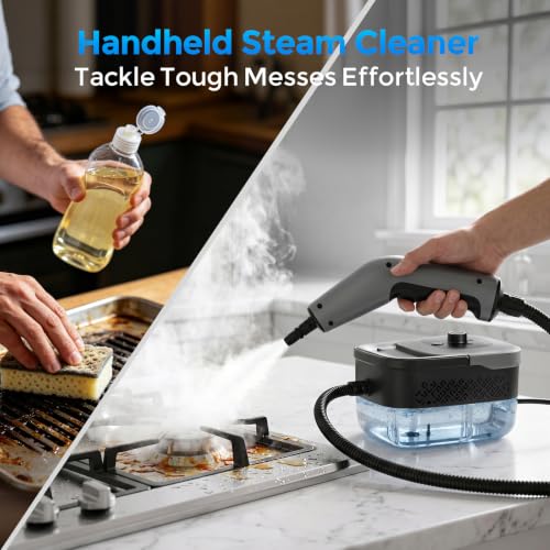 Portable Steam Cleaner 1800W High Pressure Handheld Floor & Tile Upholstery