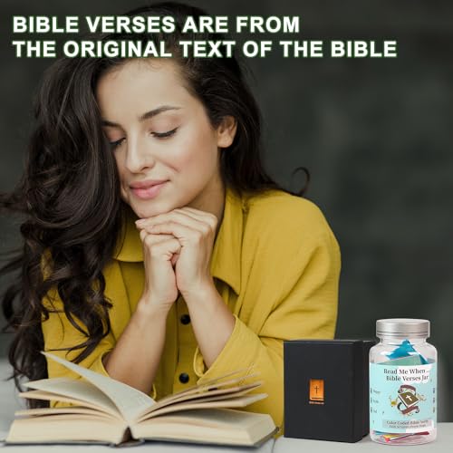 Christian Bible Verse Jar - Inspirational Religious Gift for Women & Men
