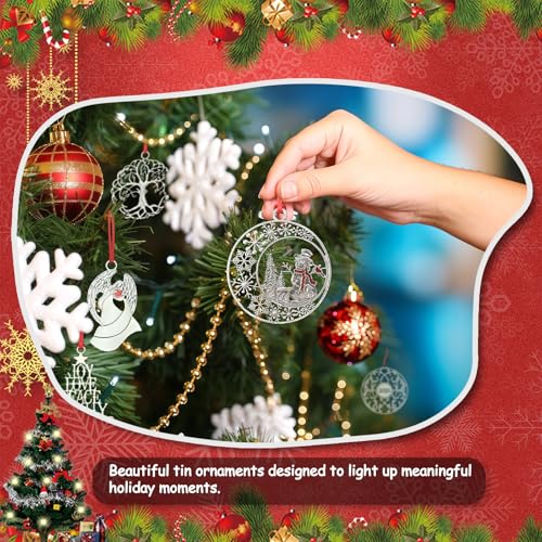 Dfugta Gnome Christmas Ornaments 2025 Solid Pewter 3D Double-Sided Hanging Tree Decor