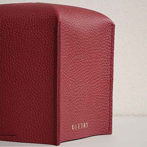 OLETHA Square Tissue Box Cover - Christmas Decorations Indoor Desk Decor for Room, Home & Office - Tissues Cube Boxes Holder - Red