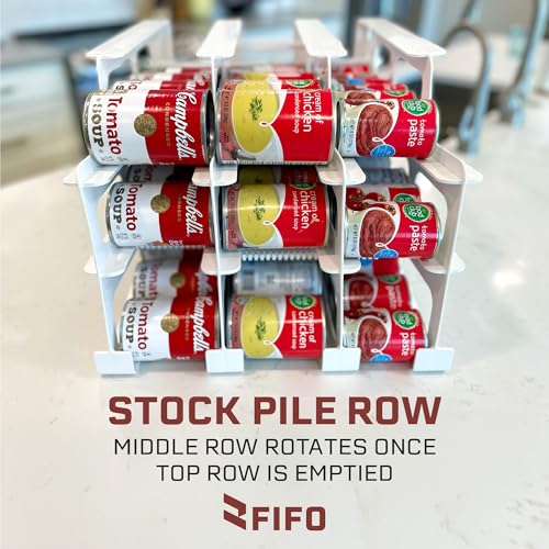 54-Can Pantry Storage Organizer Dispenser Rack - FIFO