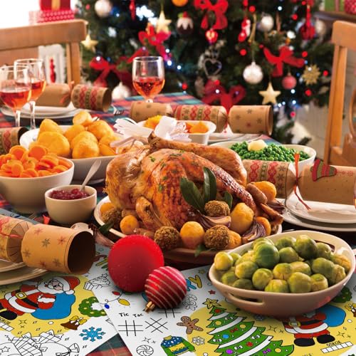Zoyeven Christmas Disposable Coloring Placemats 45pcs Holiday Kids Crafts