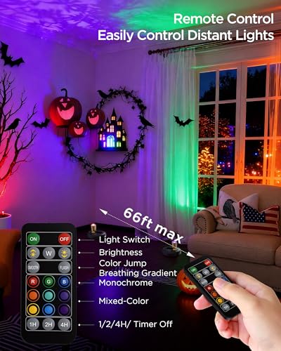 Rechargeable RGB Spotlights for Indoor Decor - Wireless Uplights with Remote & Magnetic Mount