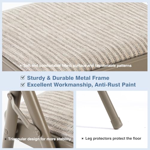 Foldable Padded Outdoor Dining Chairs 2 Pack - Sturdy Patio Seating