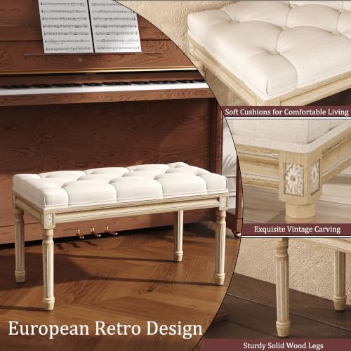 Yusong Upholstered Bench, Bedroom Bench for End of Bed, Piano with