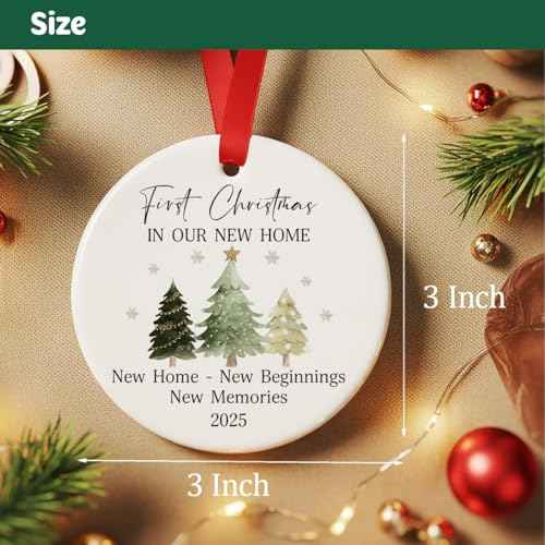Housewarming Gifts Christmas Ornament 2025 for New Home, Our First New Home Ornaments Gifts for Christmas Tree