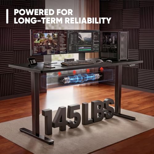 Furmax 55-Inch Electric Height Adjustable Standing Desk Black - Home Office