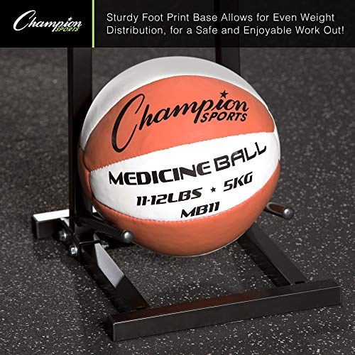 Champion Sports Medicine Ball Tree Storage Rack – Durable 5-Level Gym Organizer