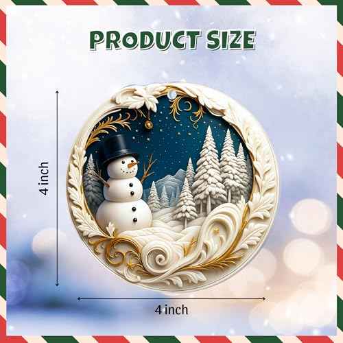 2025 Christmas Ornament ? Dated Snowman Acrylic Decoration for Tree & Home ? Collectible Holiday Decor Keepsake ? Cute Navidad 2025 Ornament ? Christmas Ornaments Clearance