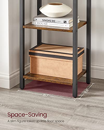 VASAGLE 6-Tier Bookshelf, Bookcase Book Shelf with Steel Frame