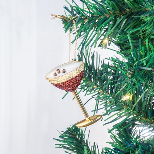 Mrchtmas Christmas Espresso Martini Ornament Brown – Gold Stem Glass
