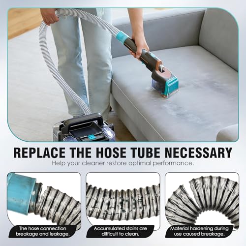 59-Inch Carpet Cleaner Replacement Hose with Clear Handle for Shark StainStriker