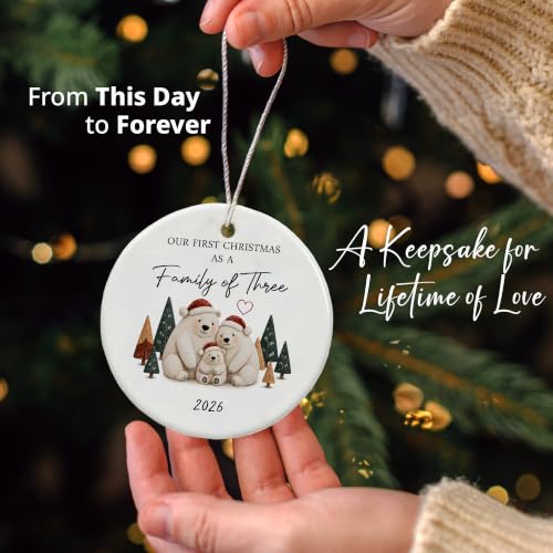 Sengift Baby's First Christmas Ornament 2026 Family of 3 Sen-onm-fami-03