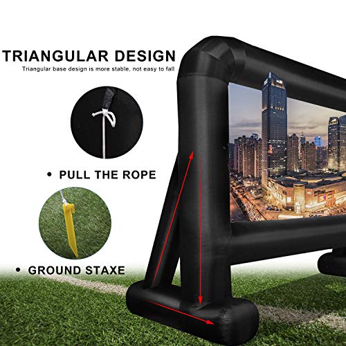 Inflatable Movie Screen 16FT Outdoor Projection Screen with Rear Support
