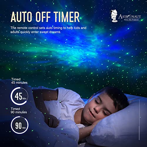 Galaxy Projector for Gaming Room Decor - Black Astronaut Nebula Light with Remote