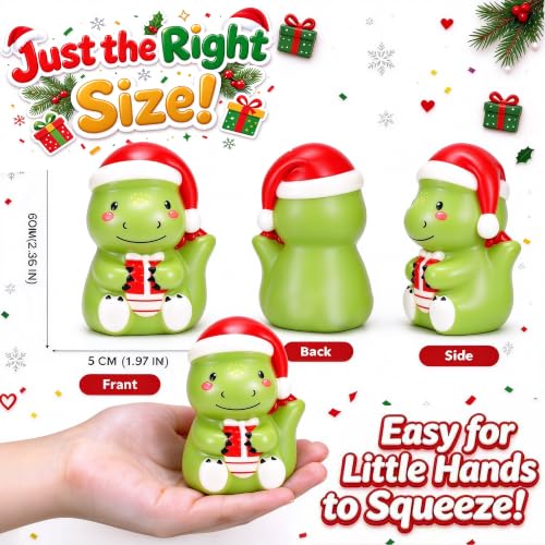 Blue Hydrangea 24PCS Christmas Squishy Sensory Toys - Color-04 Holiday Fidget Stress Relief for Kids & Stockings