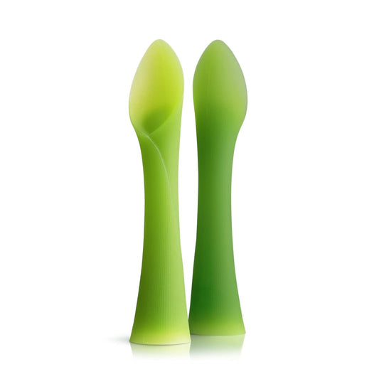 Olababy Silicone Soft-Tip Training Spoons - Perfect for Baby-Led Weaning | Set of 2