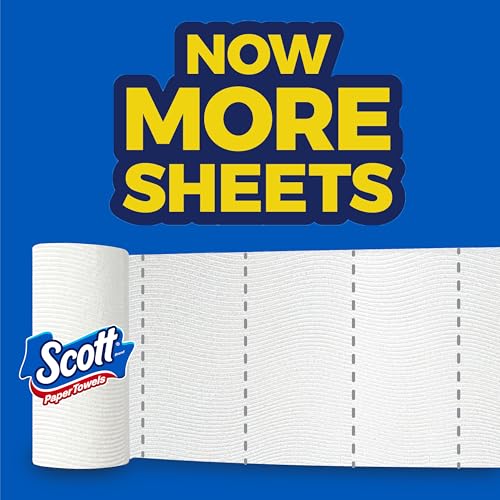 Scott Double Paper Towels 30 Pack (2 Packs of 15) 100 Sheets per Roll - Choose-A-Sheet Absorbent Household Towels
