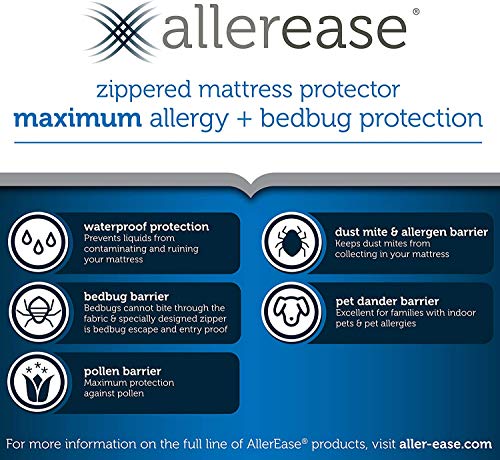 AllerEase Maximum Allergy Mattress Protector, Twin XL Size