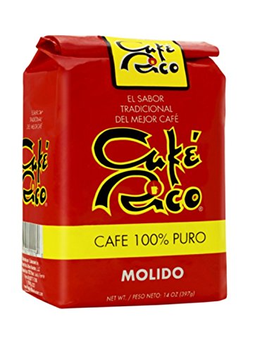 Café Rico Ground Coffee Medium-Dark Roast - 14 oz Pack of 8, Unflavored