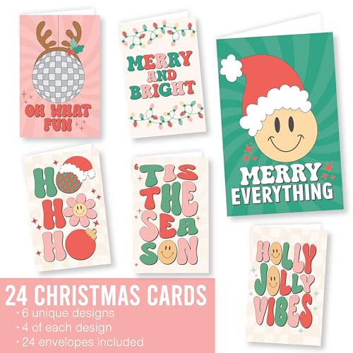 Blank Christmas Cards with Envelopes 24 Holiday