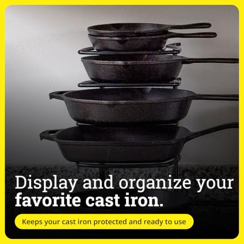 Lodge 5-Tier Matte Black Cookware Organizer Rack - Countertop Storage