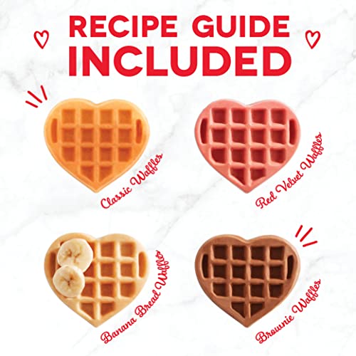 Dash Multi Mini Heart Waffle Maker - Makes 6 Red Heart-Shaped Waffles